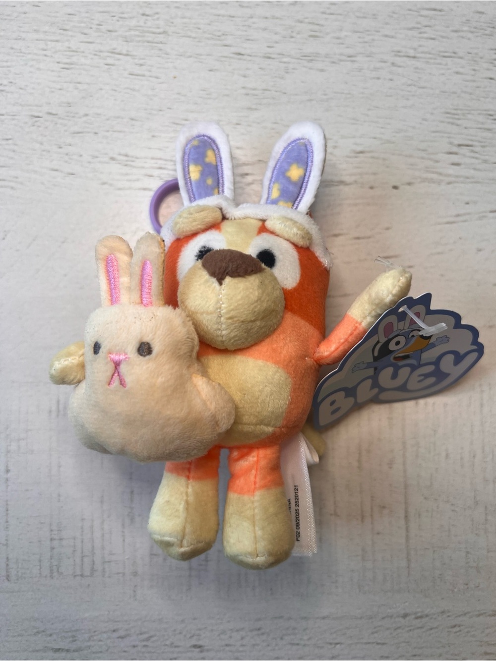 Bluey Bingo Plush Bunny Costume Clip-On Keychain